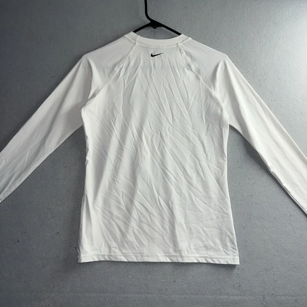 Nike Swim Shirt Rash‎ Guard Long Sleeve White Womens Small